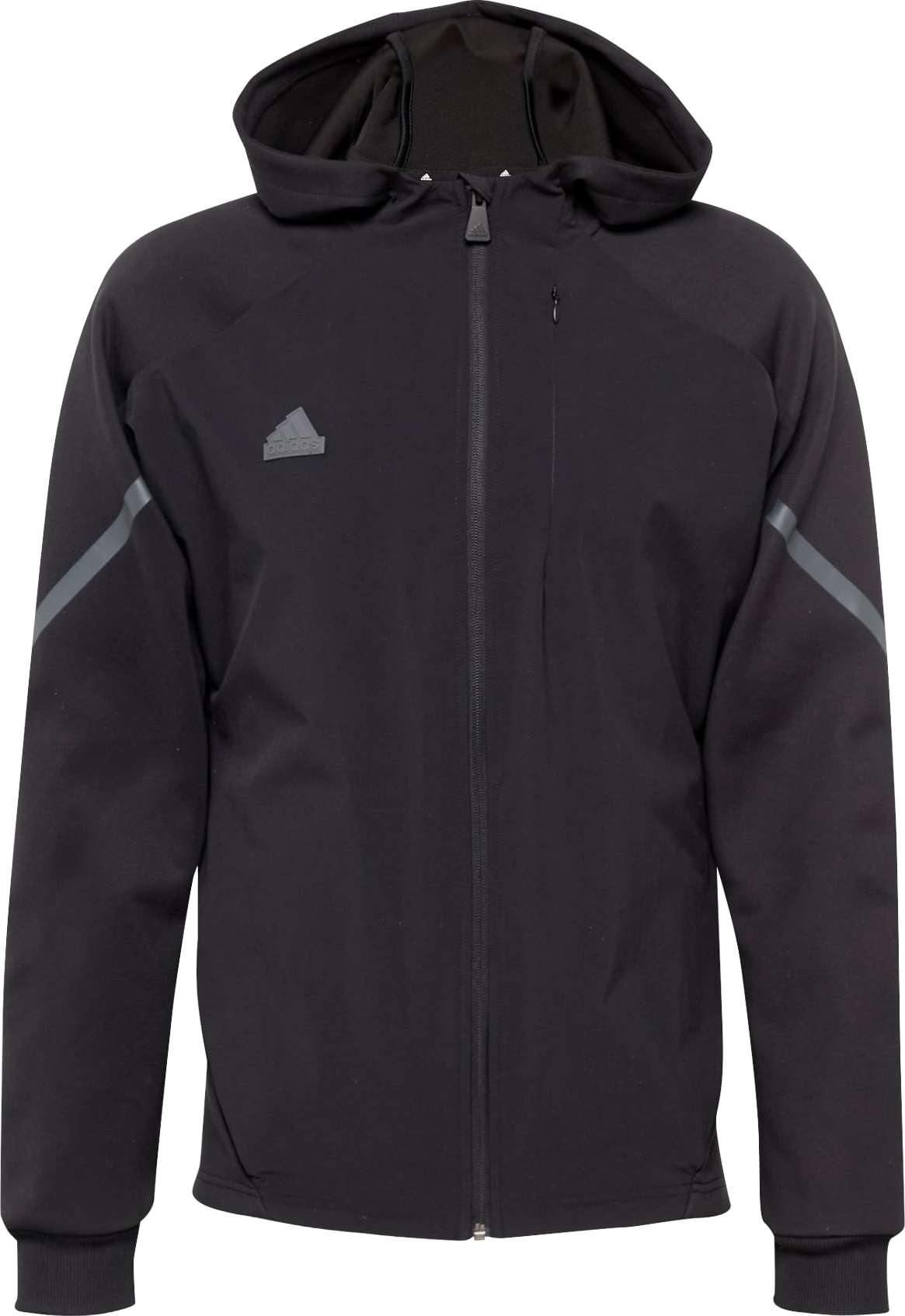 ADIDAS SPORTSWEAR Sportovní bunda kámen / černá