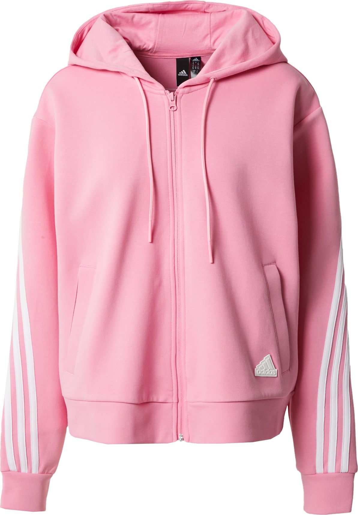 ADIDAS SPORTSWEAR Sportovní mikina světle růžová / bílá