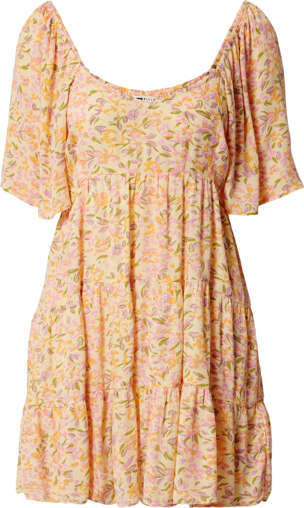 BILLABONG Plážové šaty 'TAKE A CHANCE' olivová / světle fialová / broskvová
