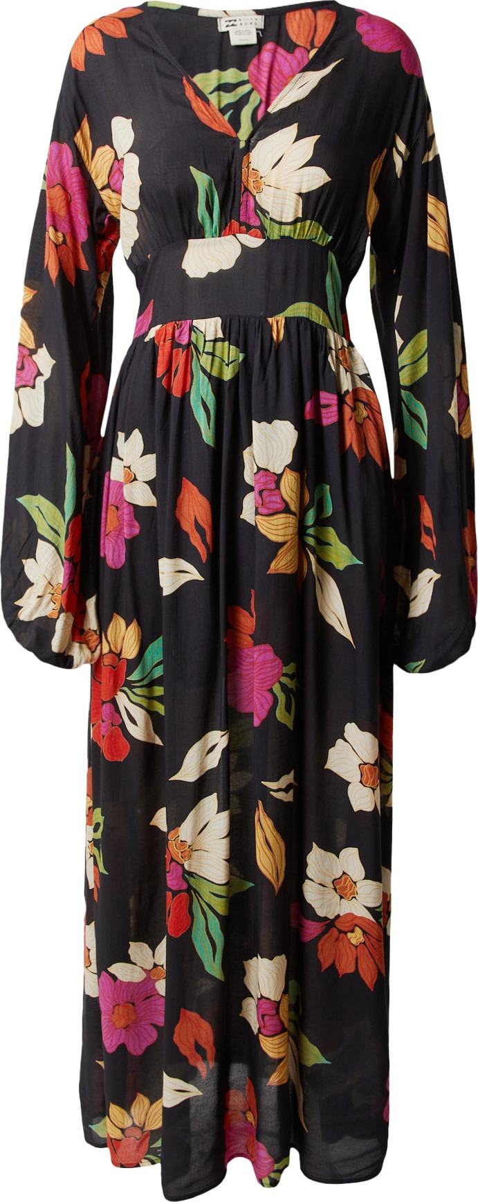 BILLABONG Šaty 'NIGHT BLOOM' světle zelená / pink / červená / černá