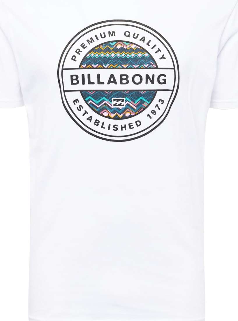 BILLABONG Tričko 'ROTOR FILL' smaragdová / růžová / černá / bílá