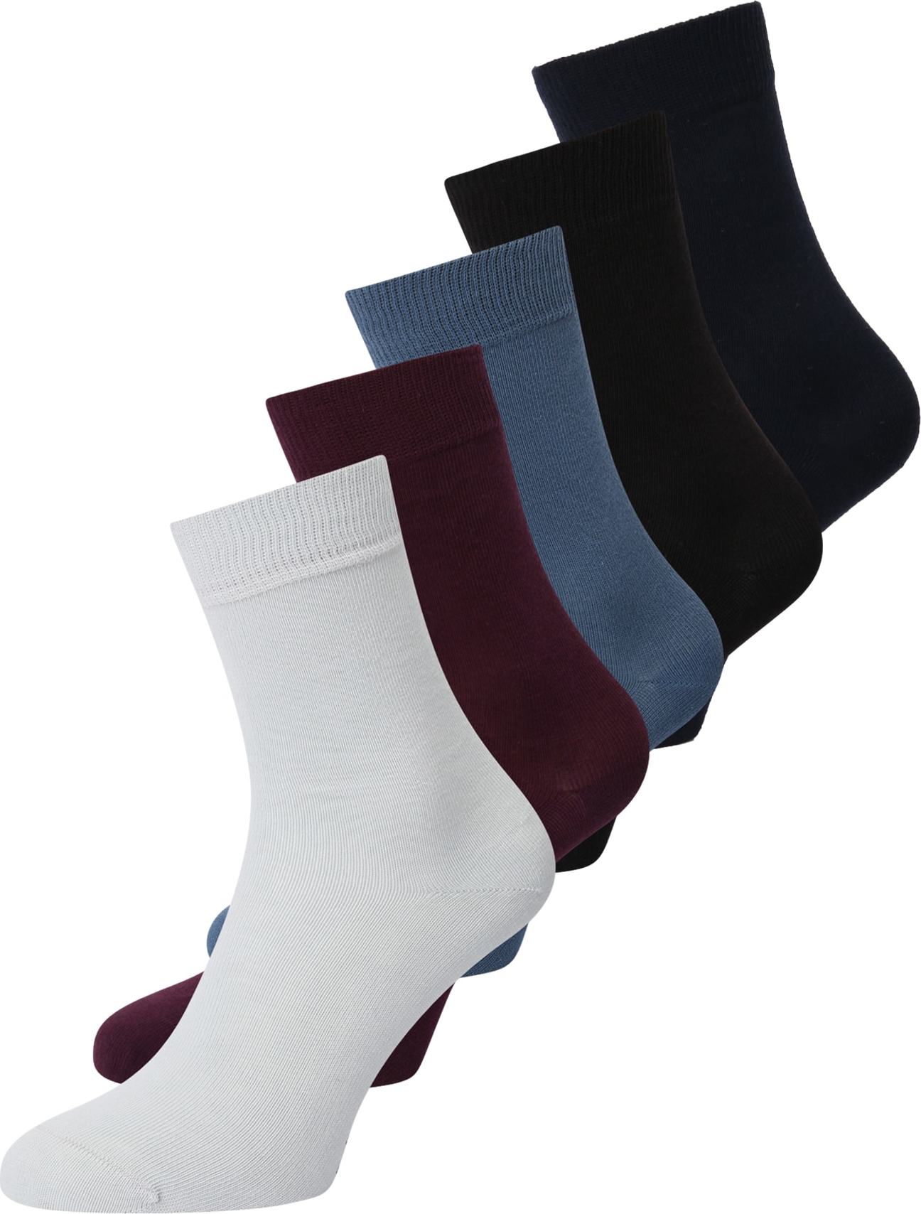 BJÖRN BORG Sportovní ponožky námořnická modř / pastelová modrá / bordó / černá
