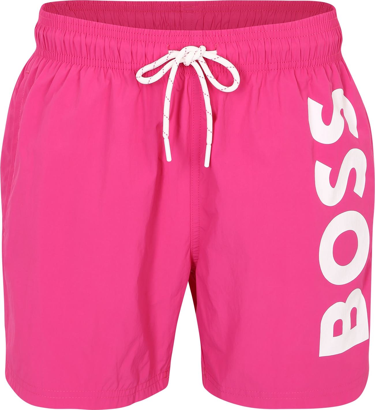 BOSS Black Plavecké šortky 'Octopus' pink / bílá