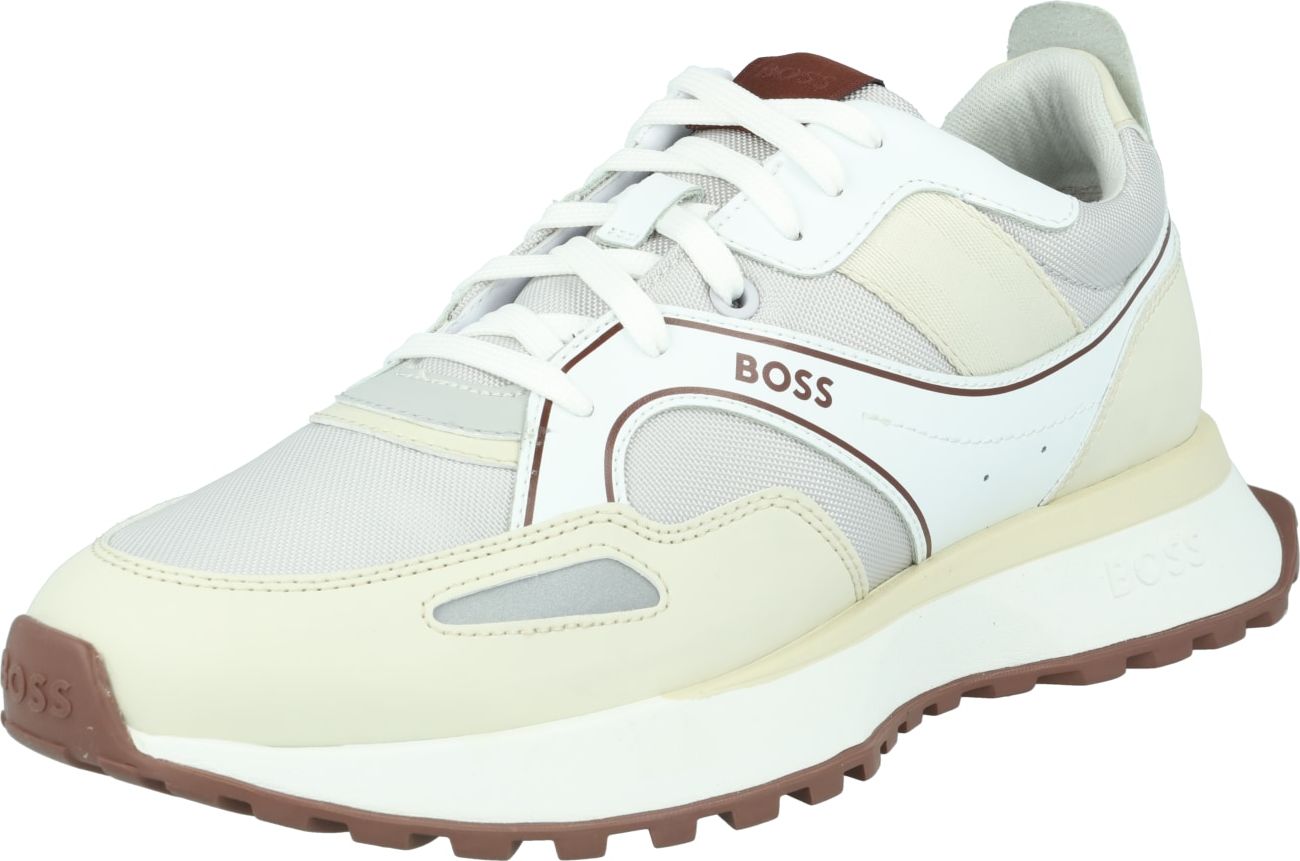 BOSS Black Tenisky 'Jonah' čokoládová / mátová / bílá / offwhite
