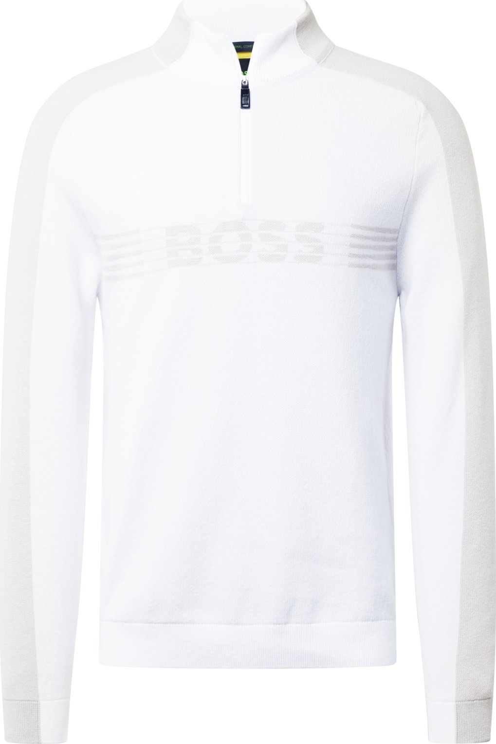 BOSS Green Svetr 'Zirros' kámen / bílá