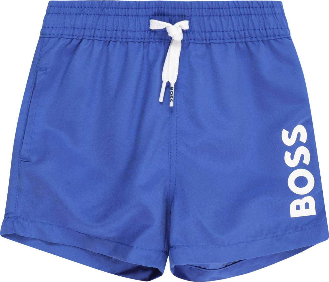 BOSS Kidswear Plavecké šortky kobaltová modř / bílá