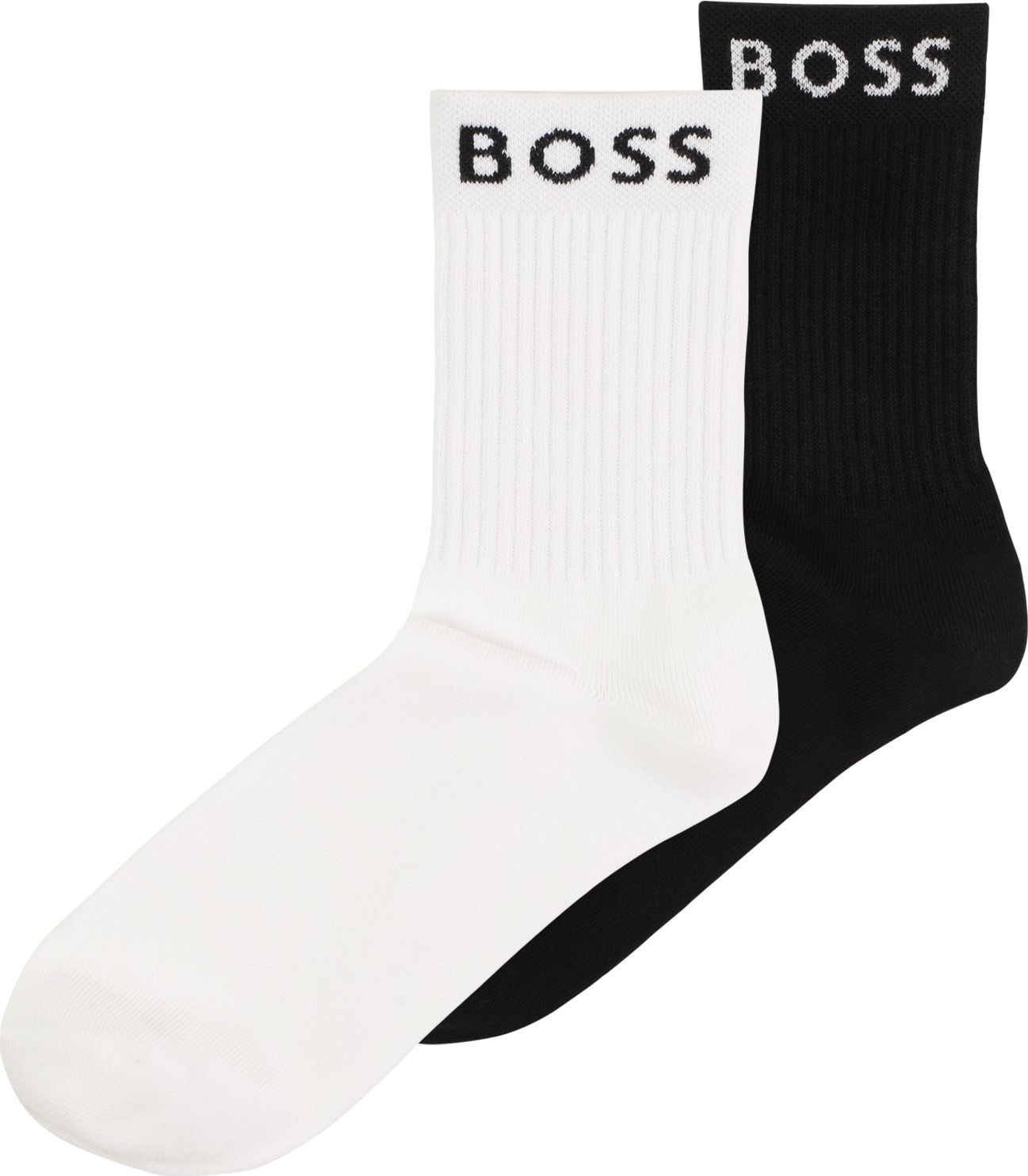 BOSS Kidswear Ponožky černá / bílá