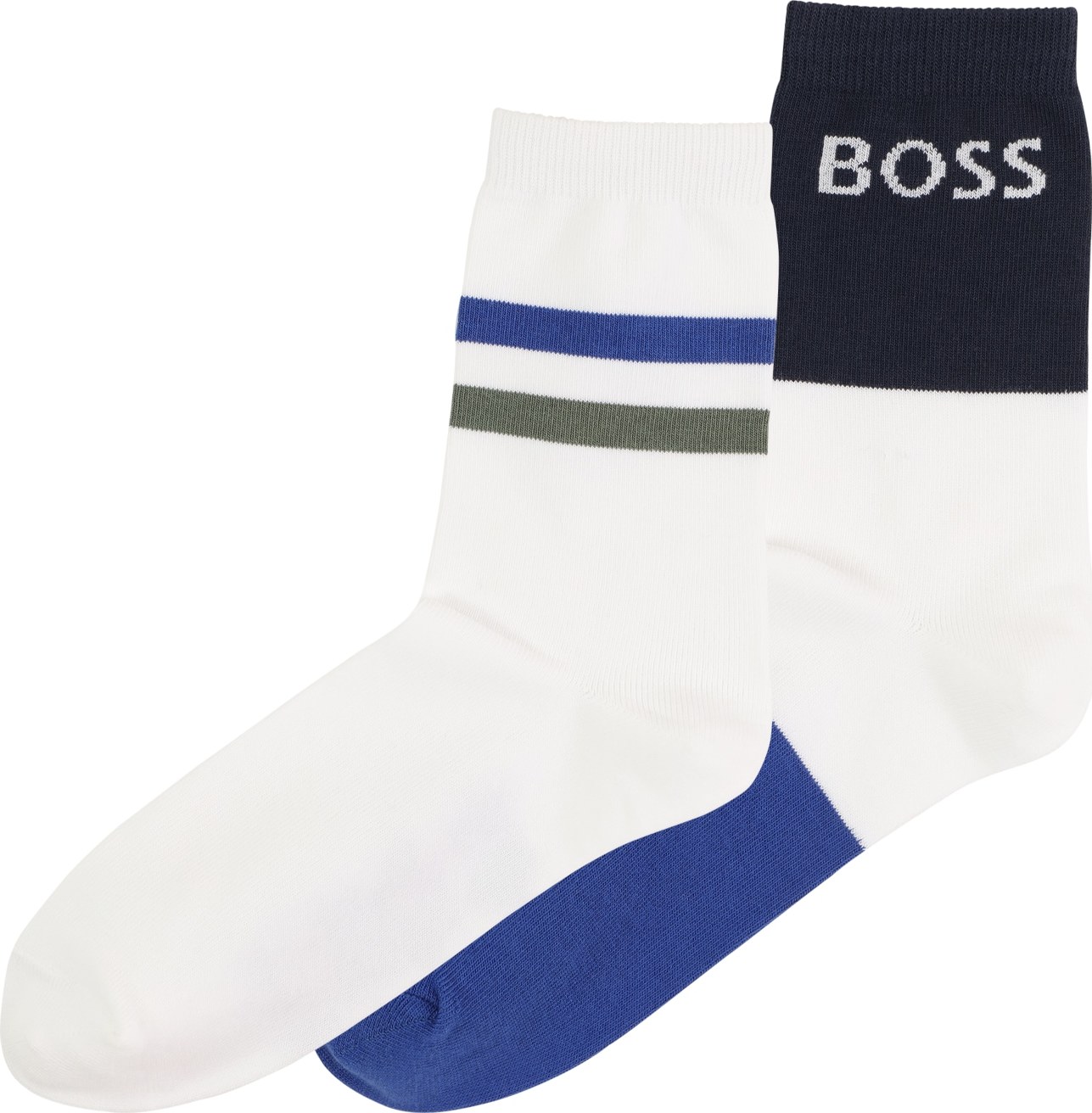 BOSS Kidswear Ponožky marine modrá / khaki / černá / bílá