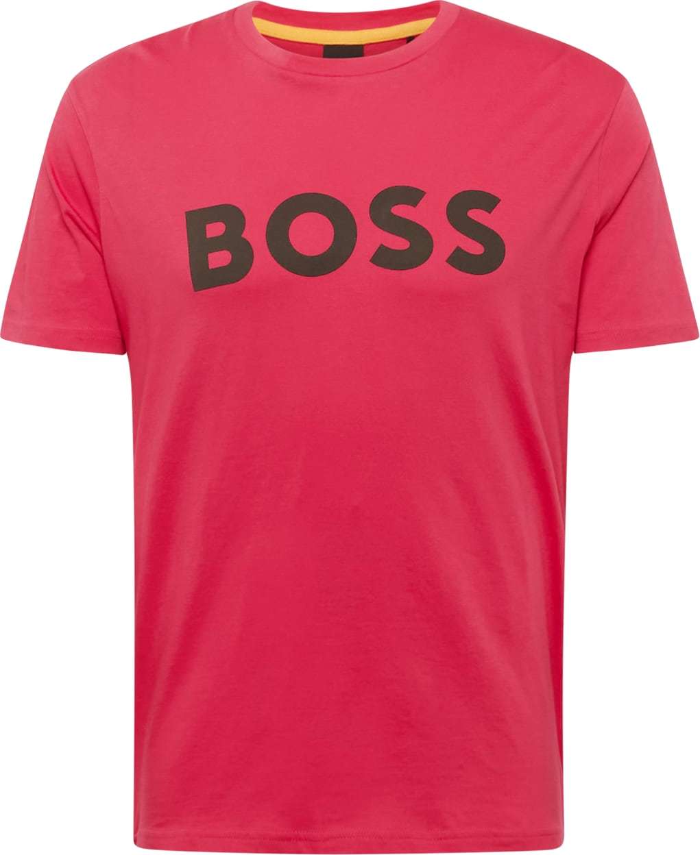 BOSS Orange Tričko 'Thinking' tmavě růžová / černá