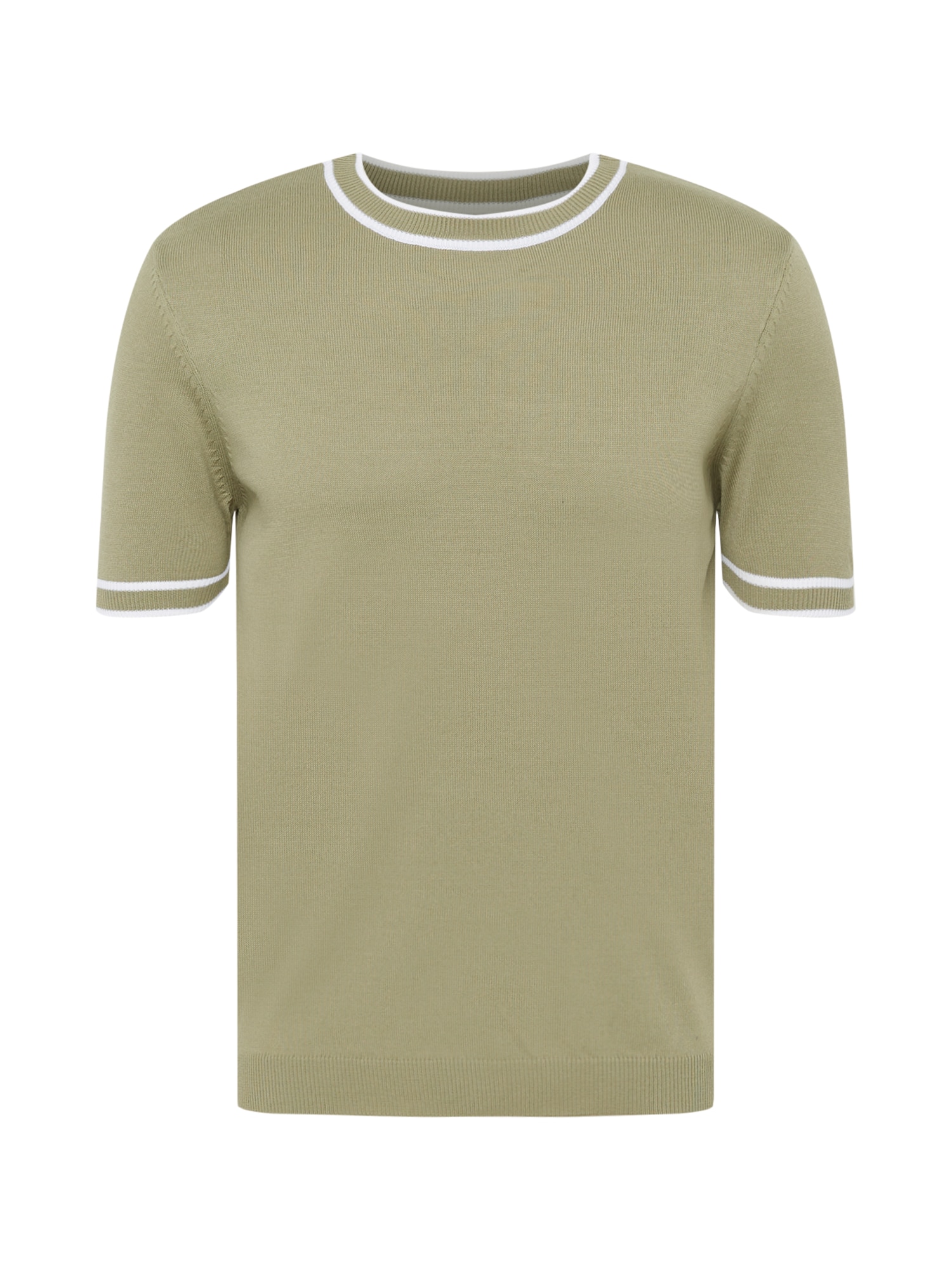 BURTON MENSWEAR LONDON Tričko khaki / bílá