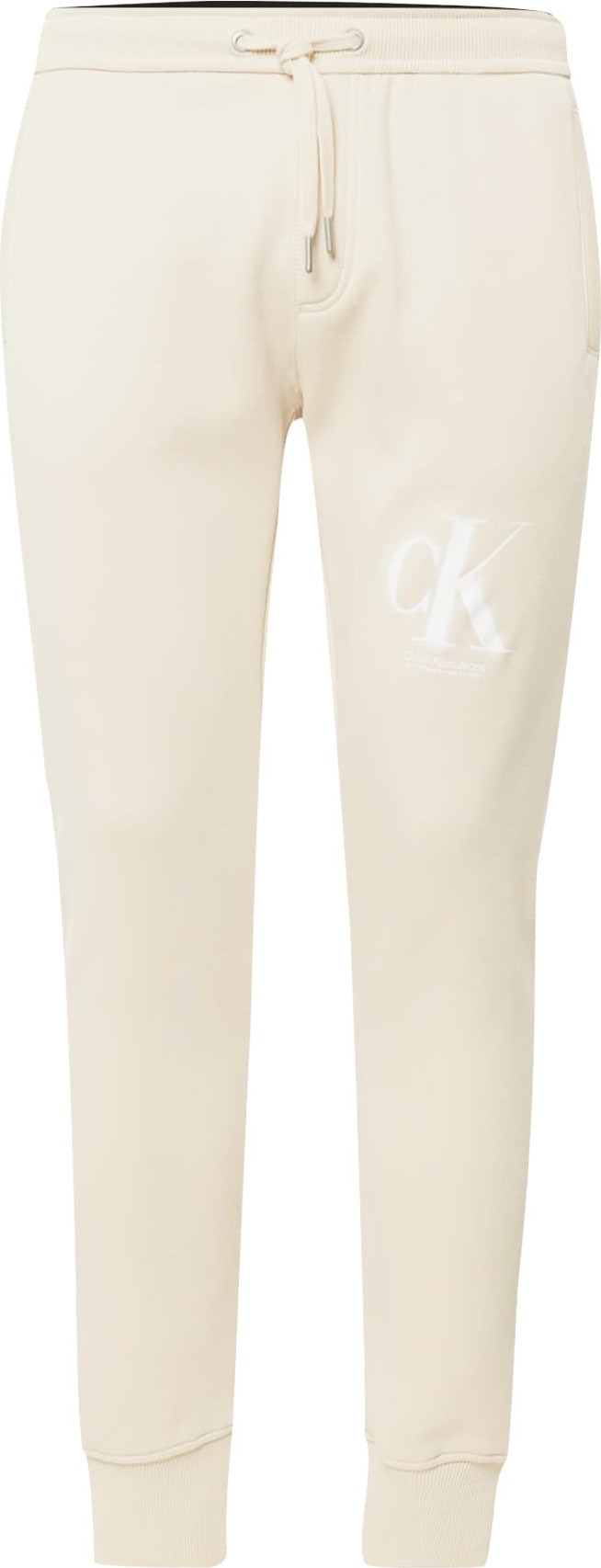Calvin Klein Jeans Kalhoty krémová / bílá