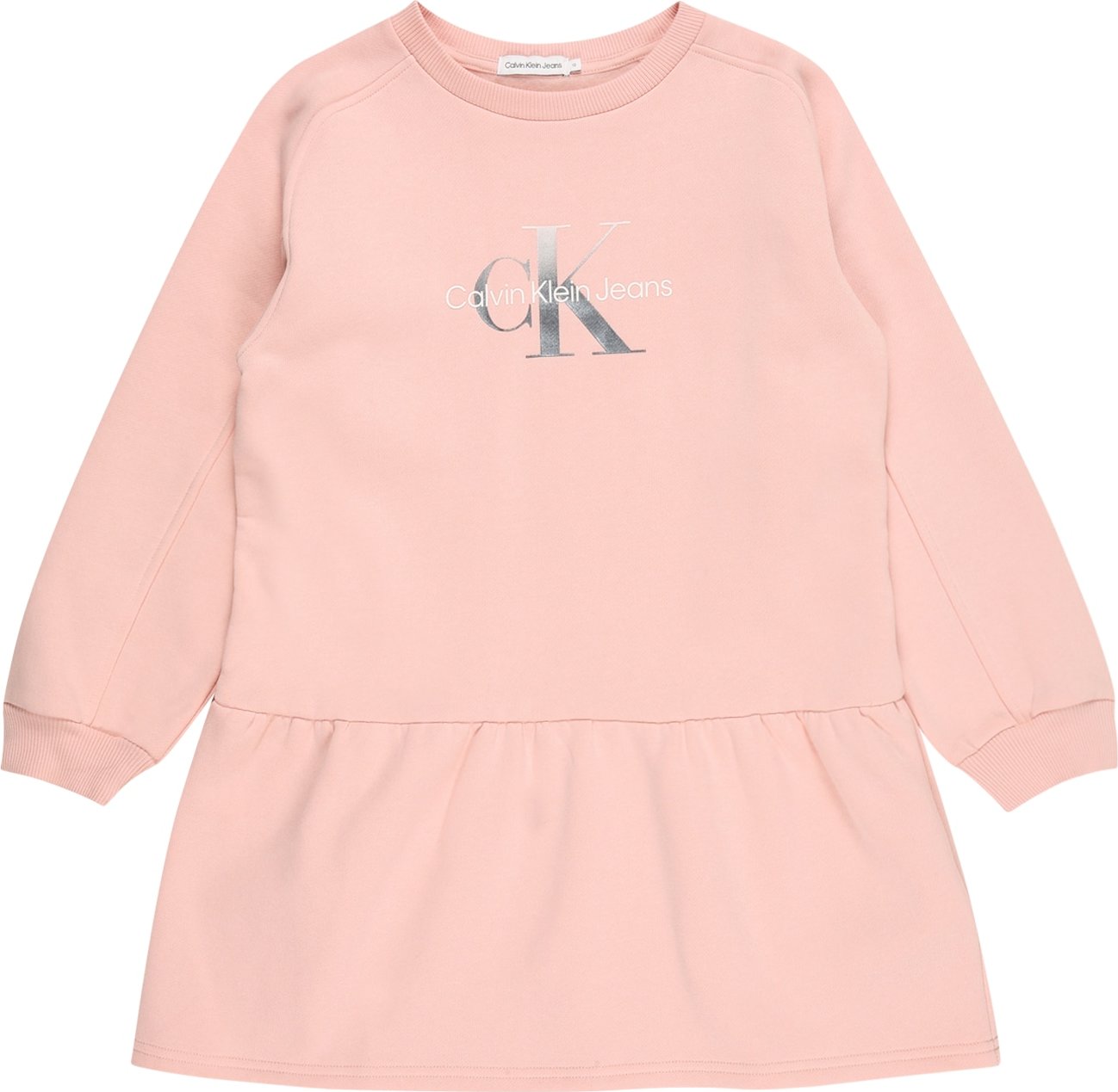 Calvin Klein Jeans Šaty růžová / stříbrná / bílá