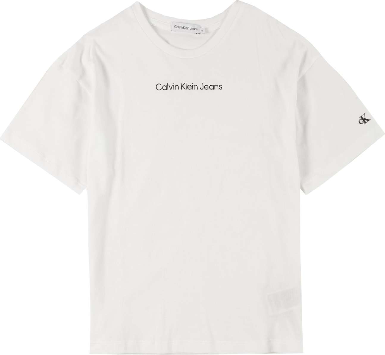 Calvin Klein Jeans Tričko černá / bílá