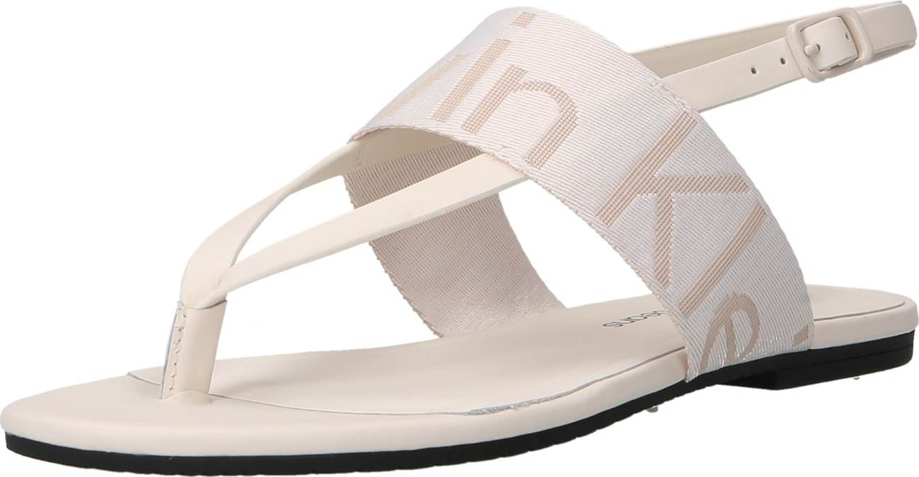 Calvin Klein Jeans Žabky béžová / offwhite