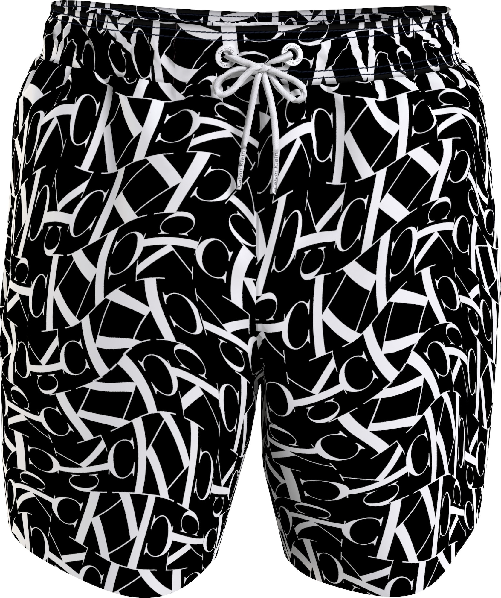 Calvin Klein Plavecké šortky černá / bílá