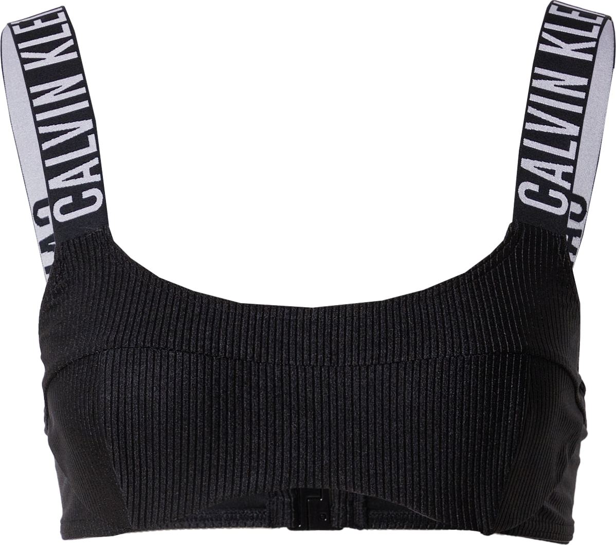 Calvin Klein Swimwear Horní díl plavek 'Intense Power' světle šedá / černá