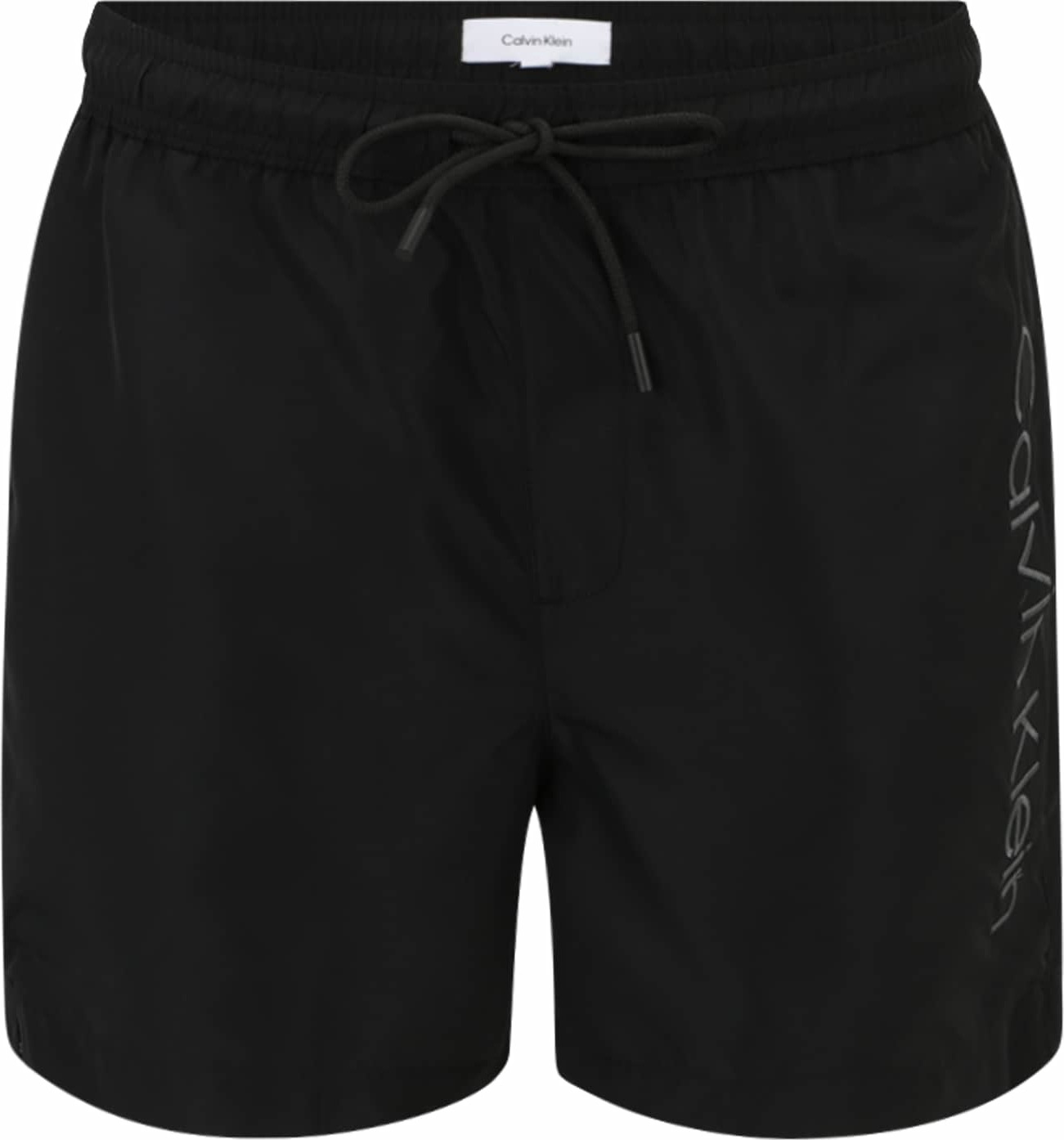 Calvin Klein Swimwear Plavecké šortky černá / bílá