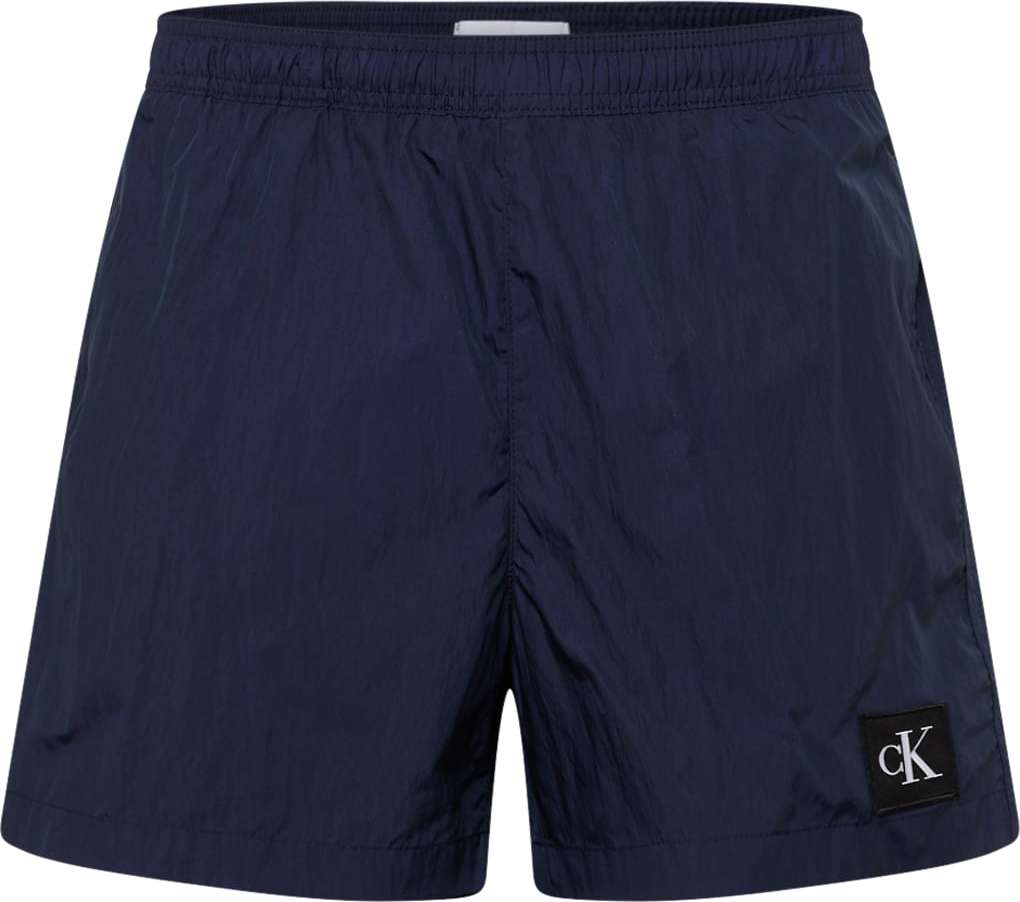 Calvin Klein Swimwear Plavecké šortky námořnická modř / černá / bílá