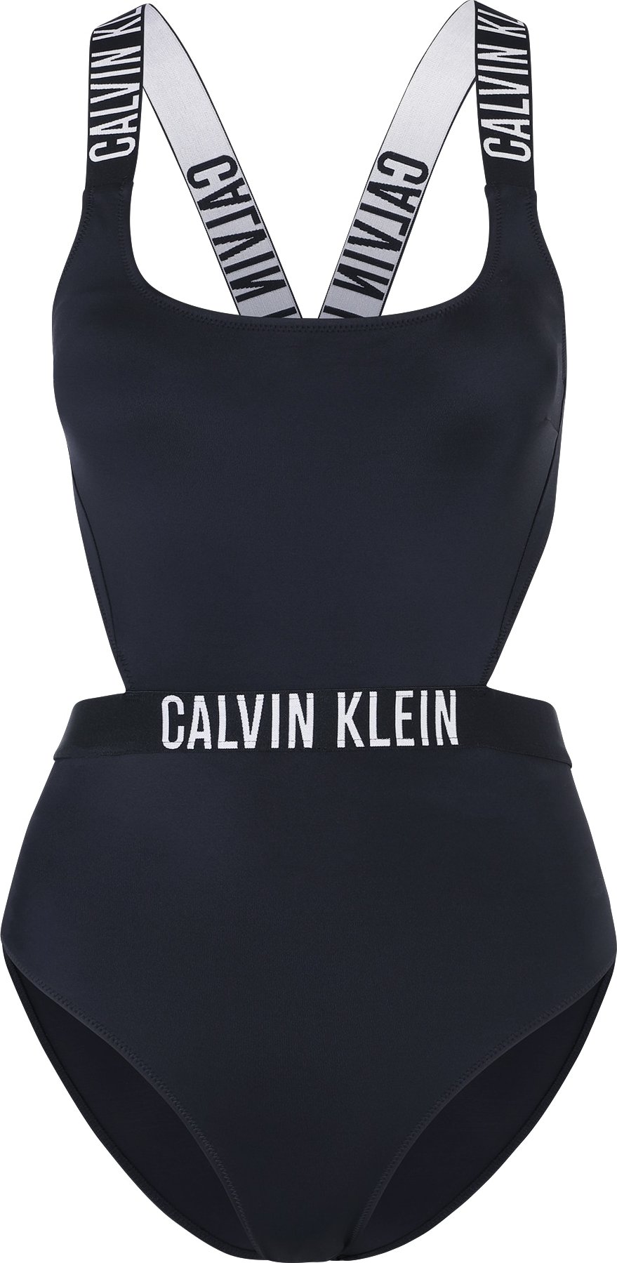 Calvin Klein Swimwear Plavky černá / bílá