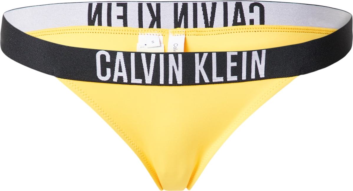 Calvin Klein Swimwear Spodní díl plavek žlutá / černá / bílá