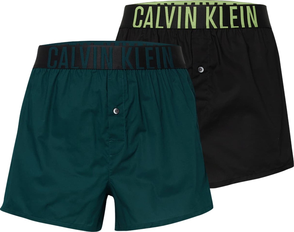 Calvin Klein Underwear Boxerky smaragdová / rákos / černá