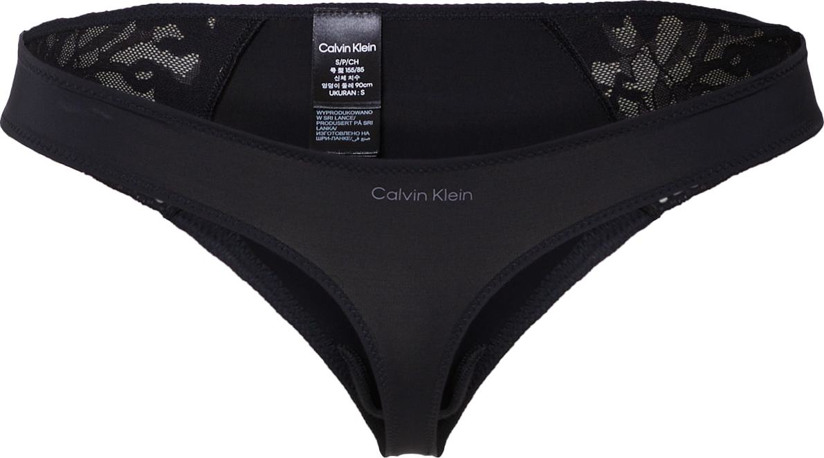 Calvin Klein Underwear Tanga černá