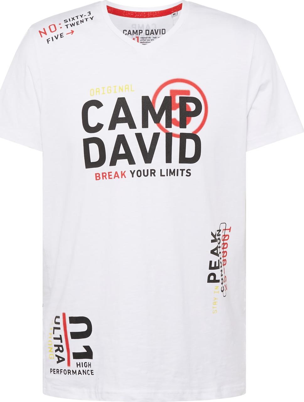 CAMP DAVID Tričko červená / černá / bílá