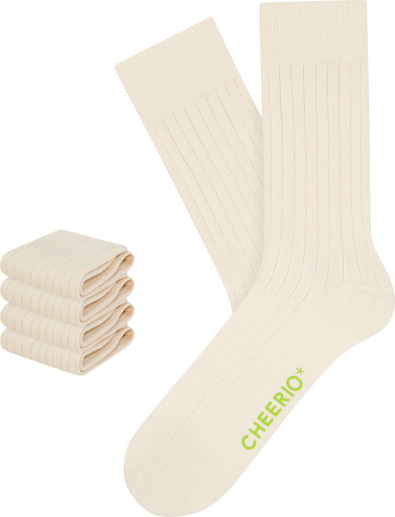 CHEERIO* Ponožky 'TOUGH GUY 4P' barva bílé vlny