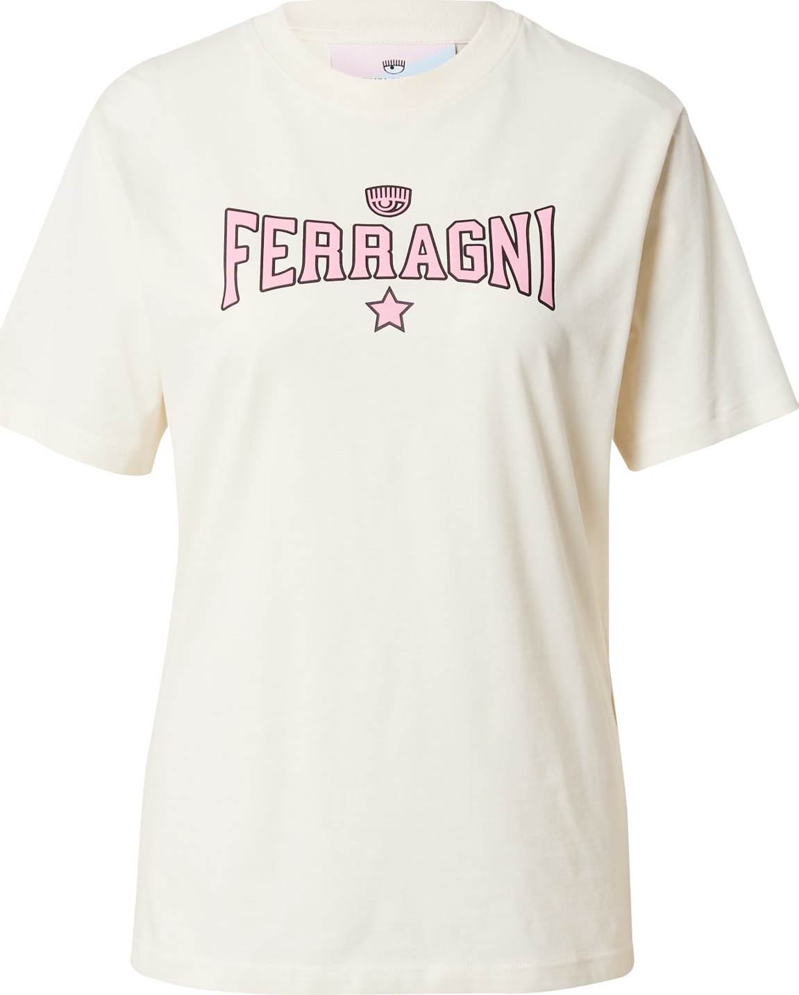 Chiara Ferragni Tričko pink / černá / bílá