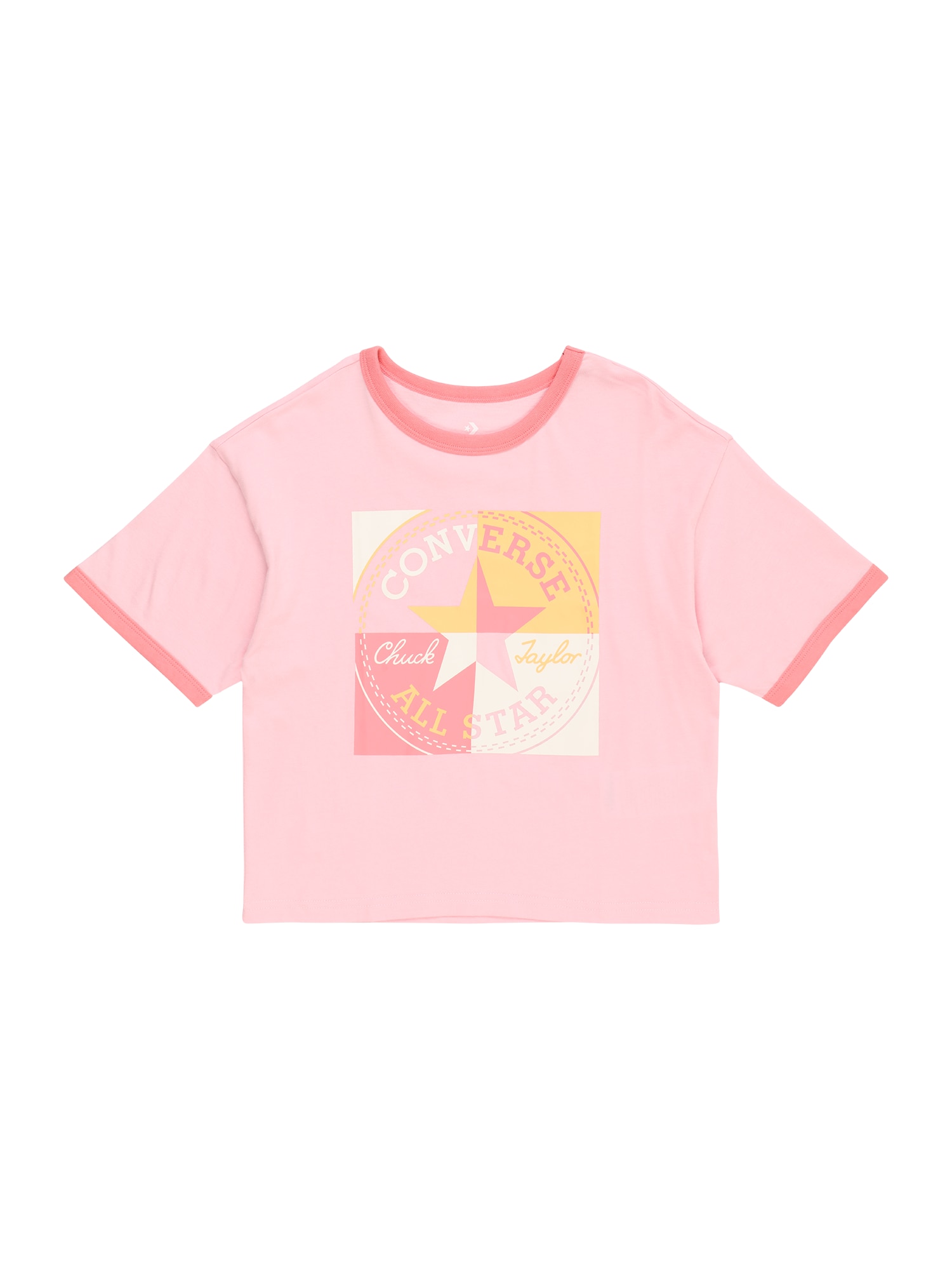 CONVERSE Tričko zlatě žlutá / pink / růžová / bílá