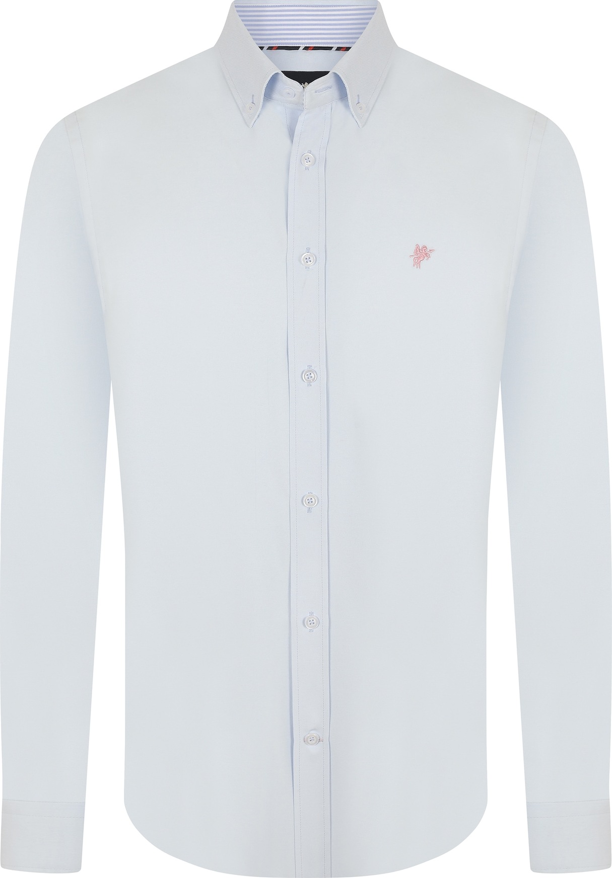 DENIM CULTURE Košile 'Elroy' pastelová modrá / světle růžová