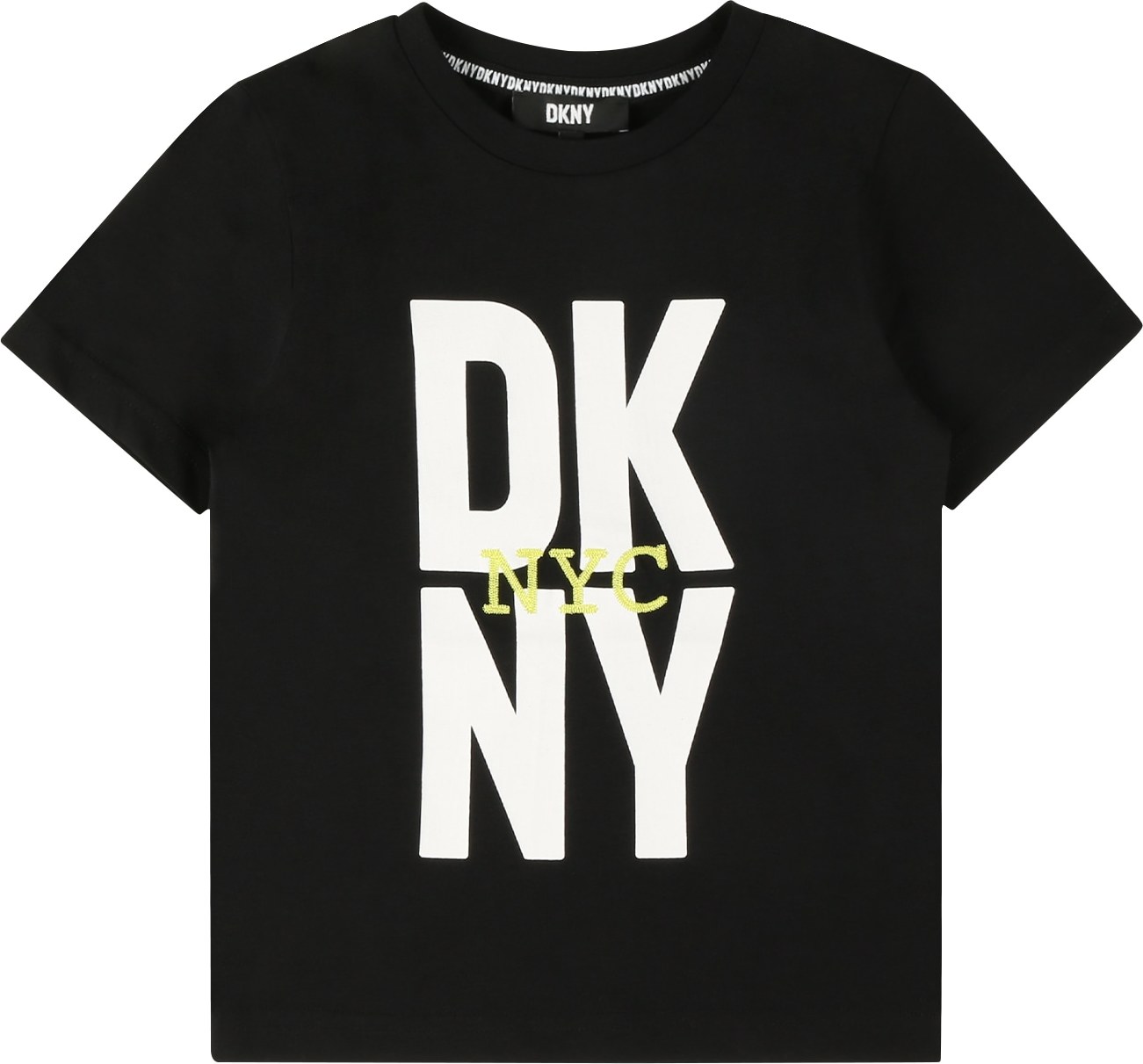 DKNY Tričko žlutá / černá / bílá