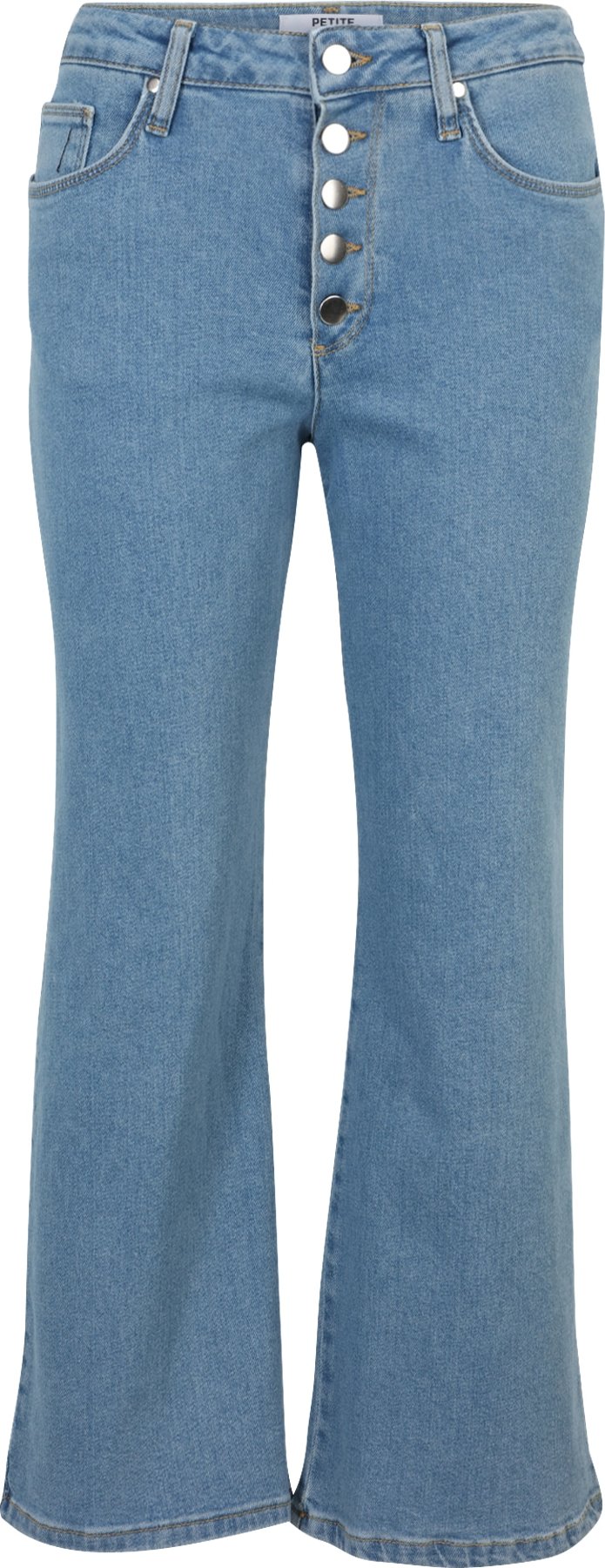 Dorothy Perkins Petite Džíny 'Petite Button Front Wide Leg Jeans' světlemodrá