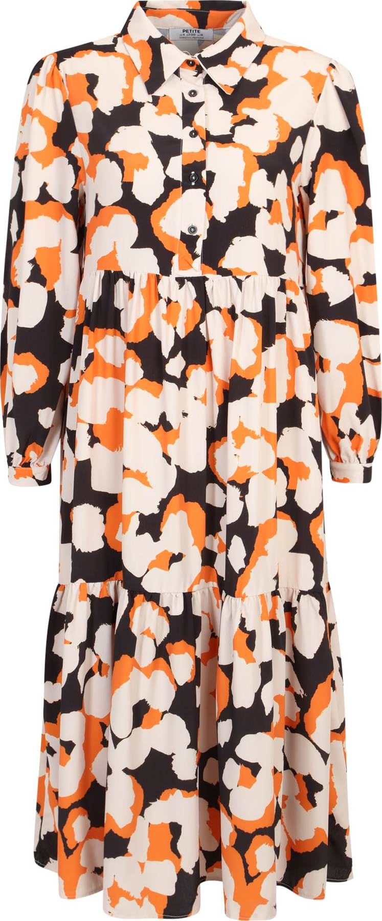 Dorothy Perkins Petite Košilové šaty krémová / oranžová / černá