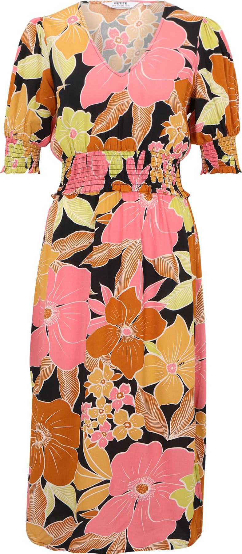 Dorothy Perkins Petite Šaty oranžová / pink / oranžově červená / černá / bílá