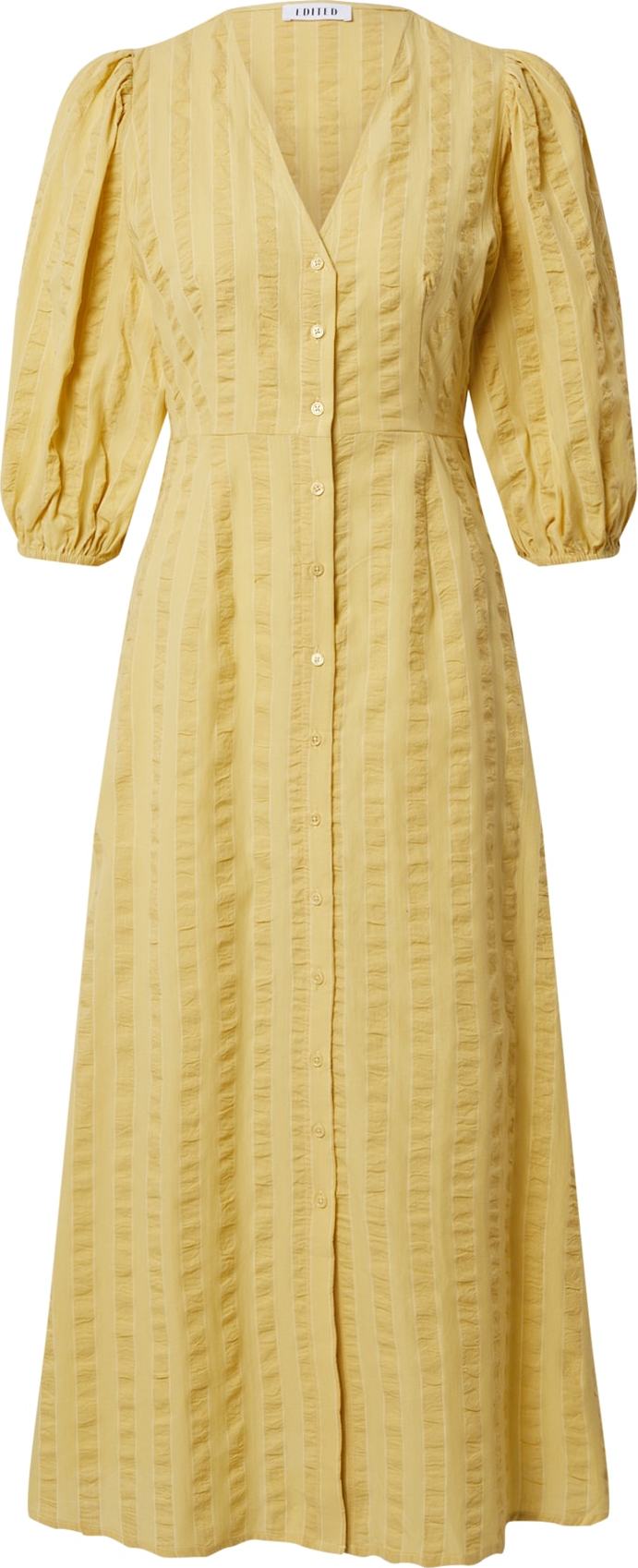 EDITED Košilové šaty 'Elena' žlutá