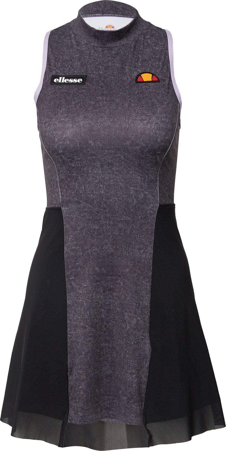 ELLESSE Sportovní šaty 'Teasel' fialová / černá / černá džínovina