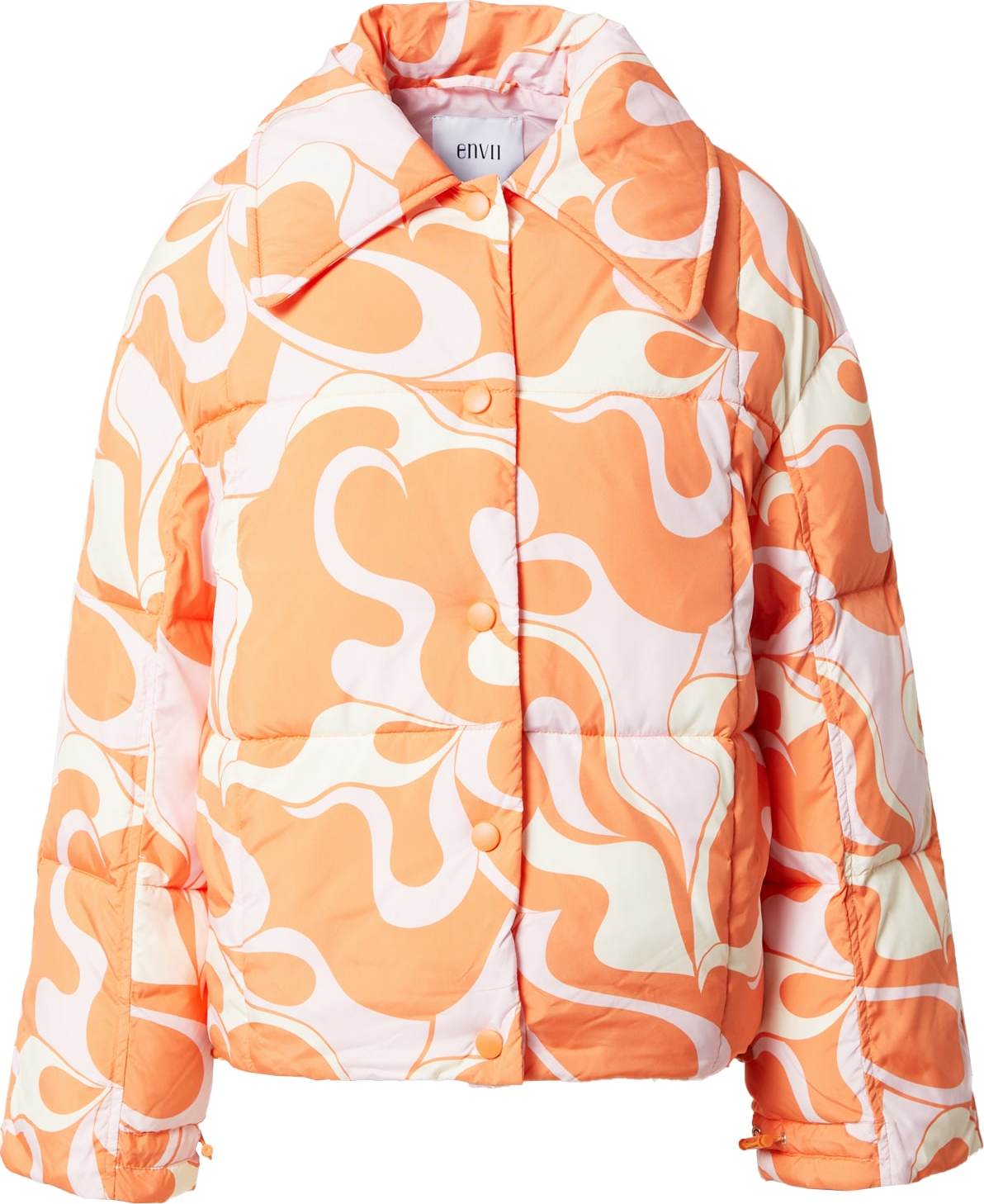 Envii Přechodná bunda 'BUBBLE' oranžová / světle růžová / bílá