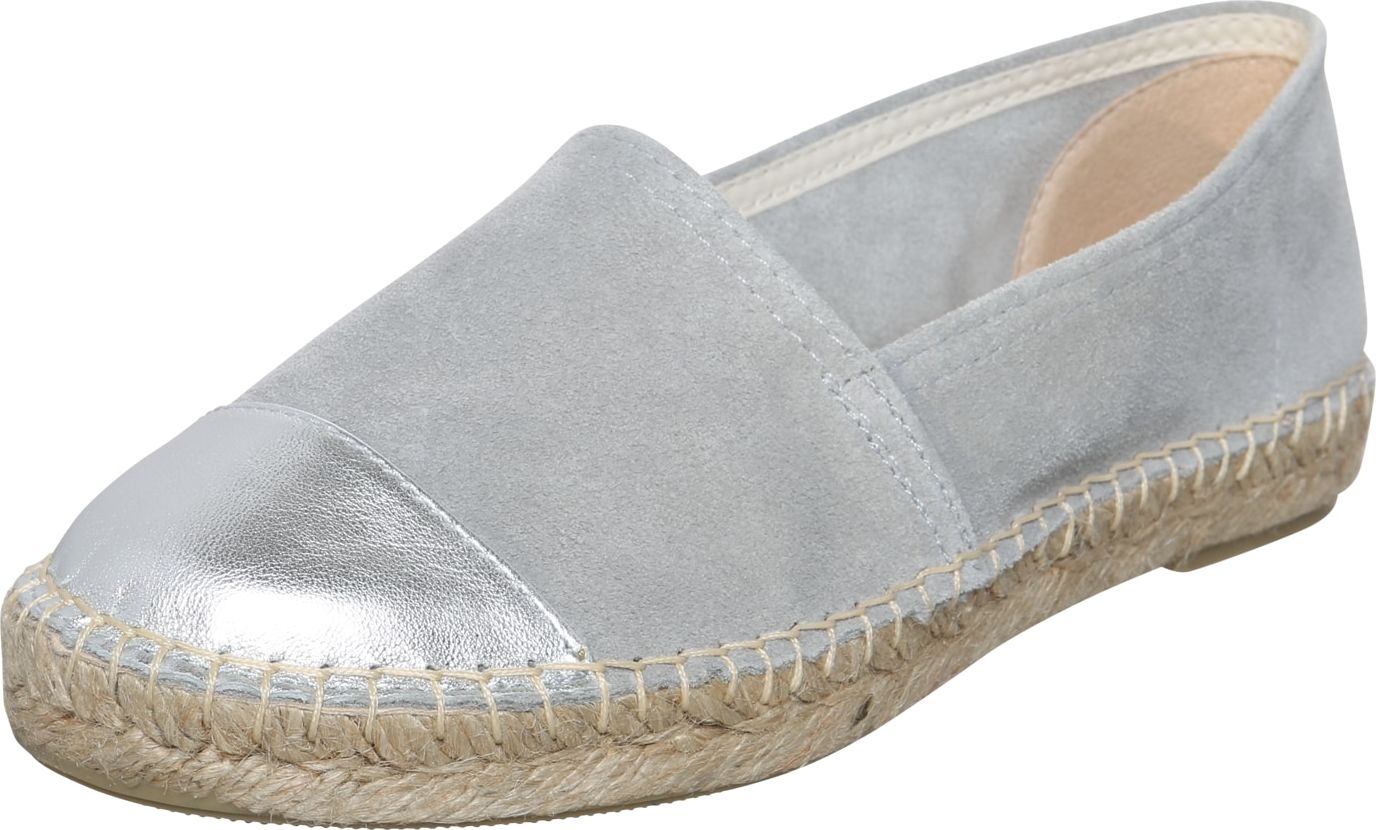 espadrij l´originale Pantofle 'Classic' šedá / stříbrná