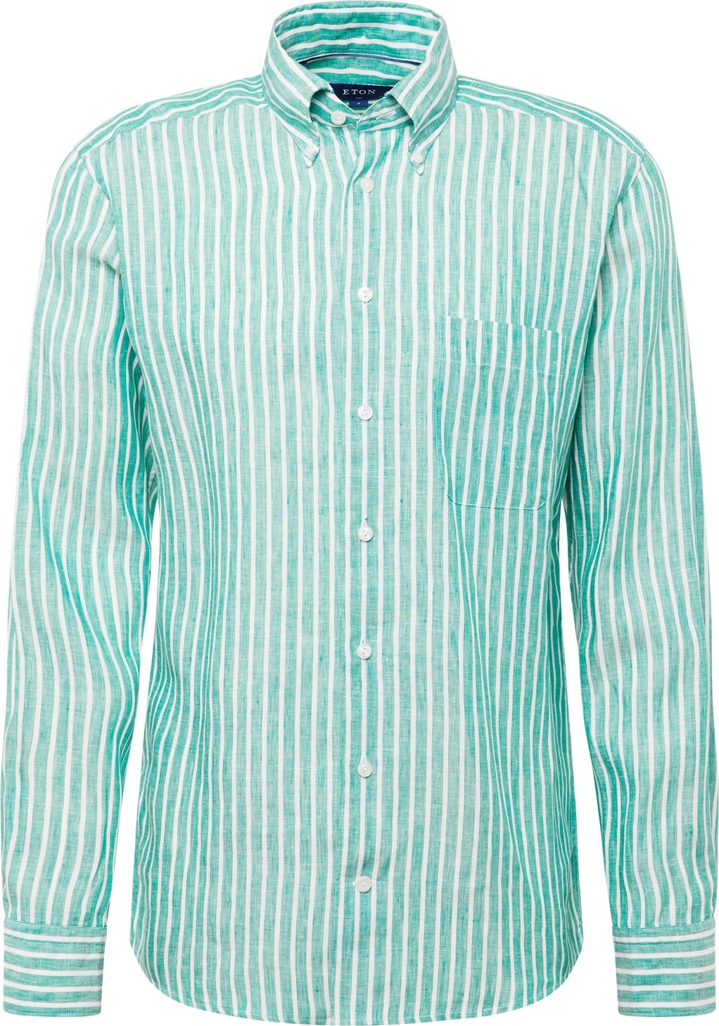 ETON Košile zelený melír / bílá