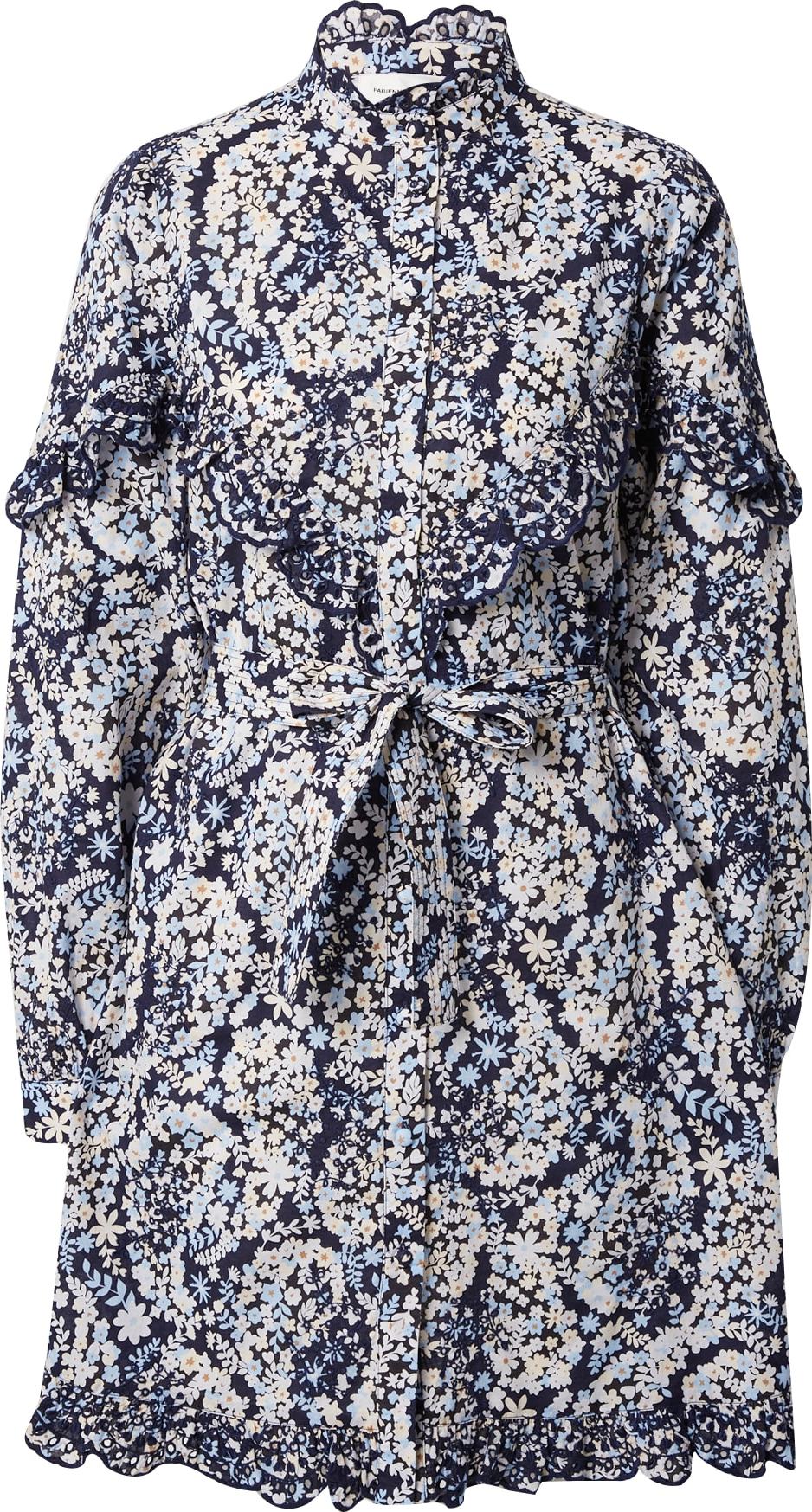 Fabienne Chapot Košilové šaty 'Daila' noční modrá / světlemodrá / růžová / bílá