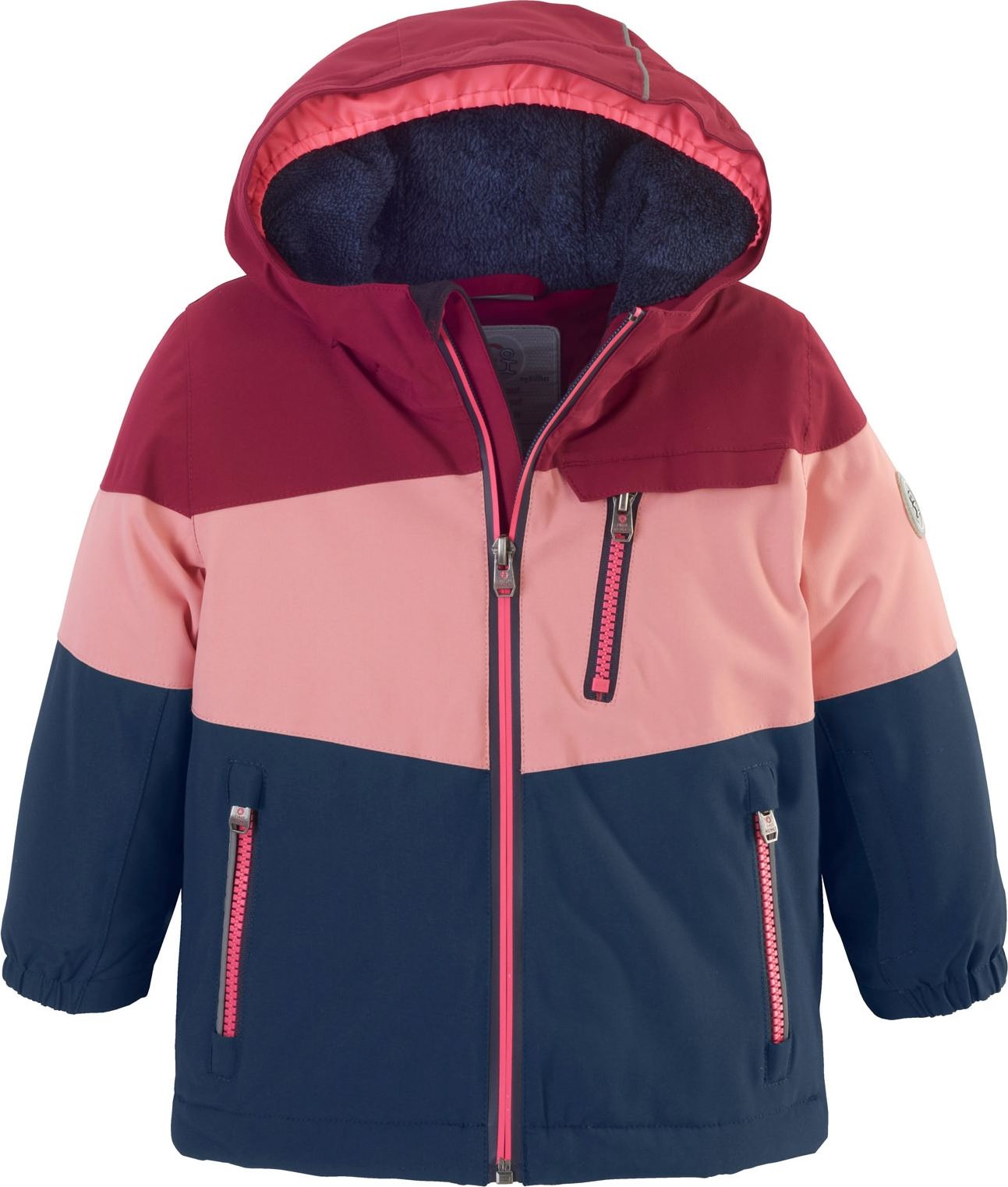 first instinct by killtec Outdoorová bunda námořnická modř / světle šedá / světle růžová / purpurová