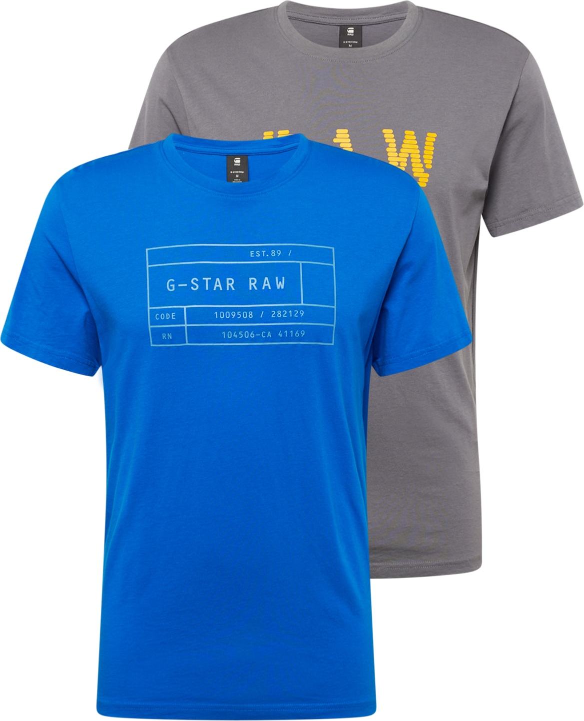 G-Star RAW Tričko modrá / šedá / oranžová