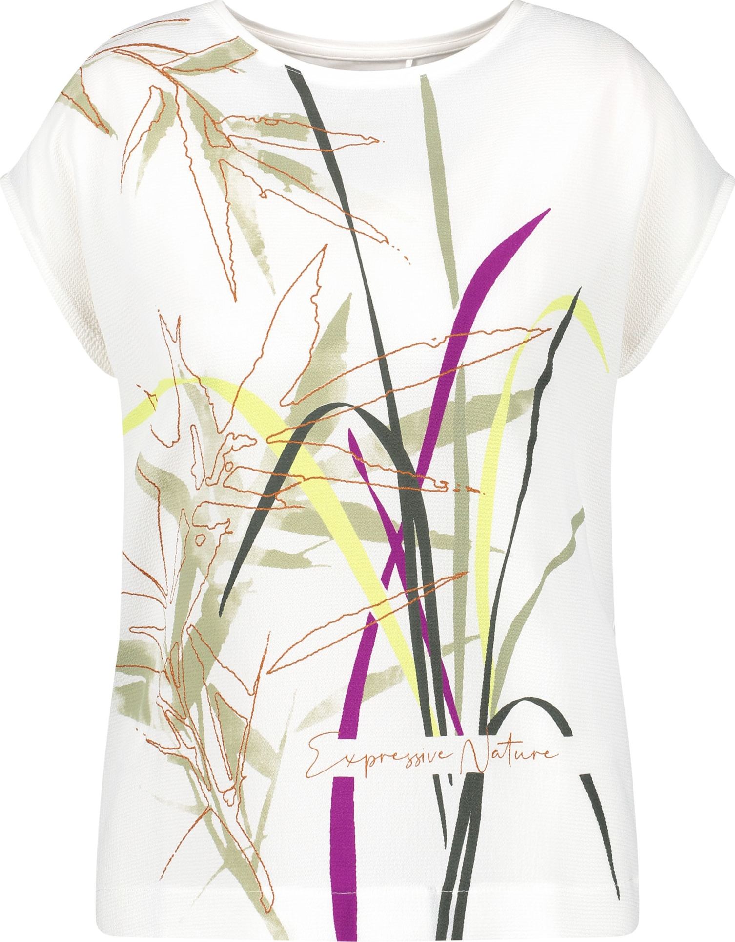 GERRY WEBER Tričko zelená / mix barev / pink / offwhite