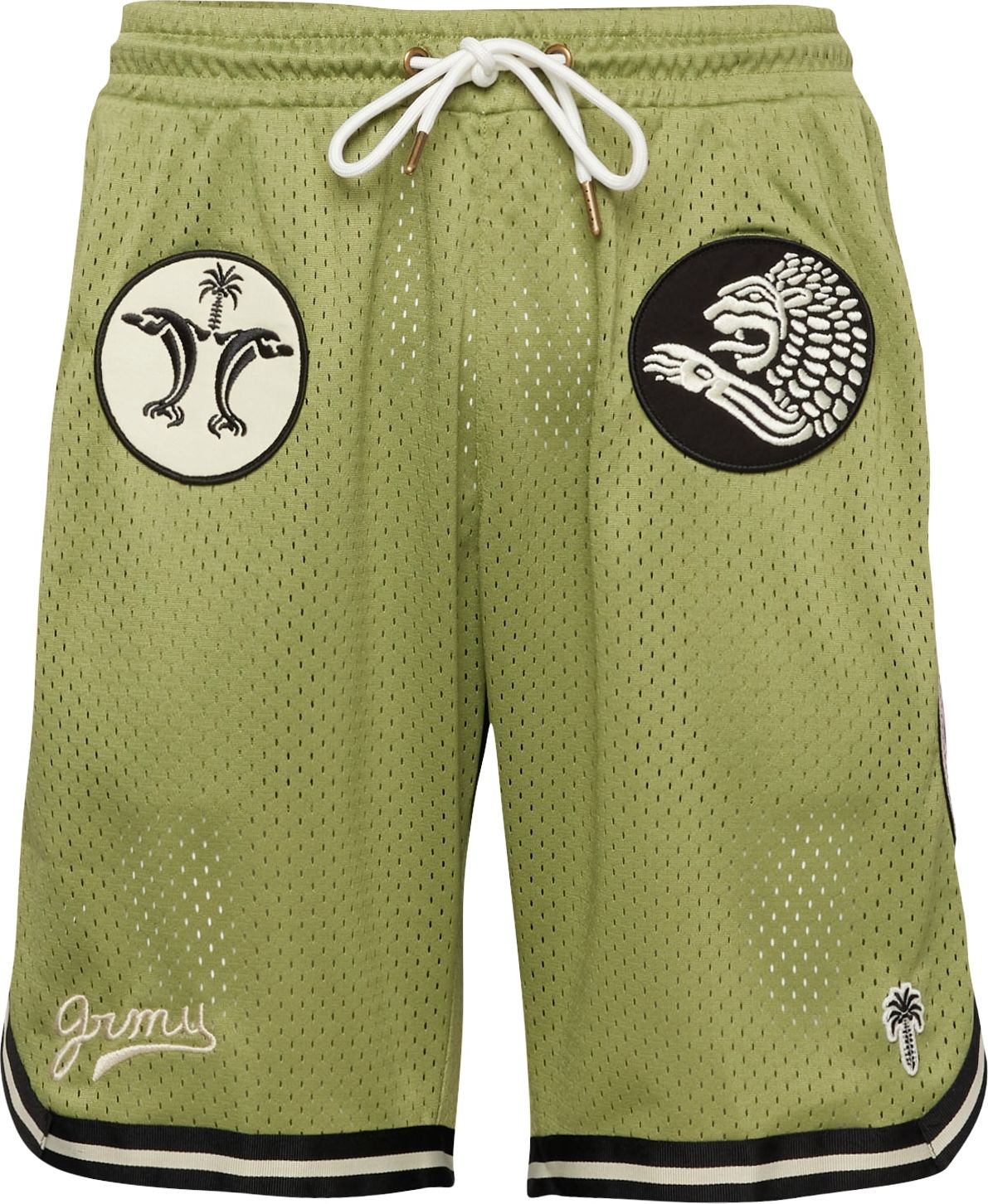 Grimey Kalhoty khaki / černá / bílá