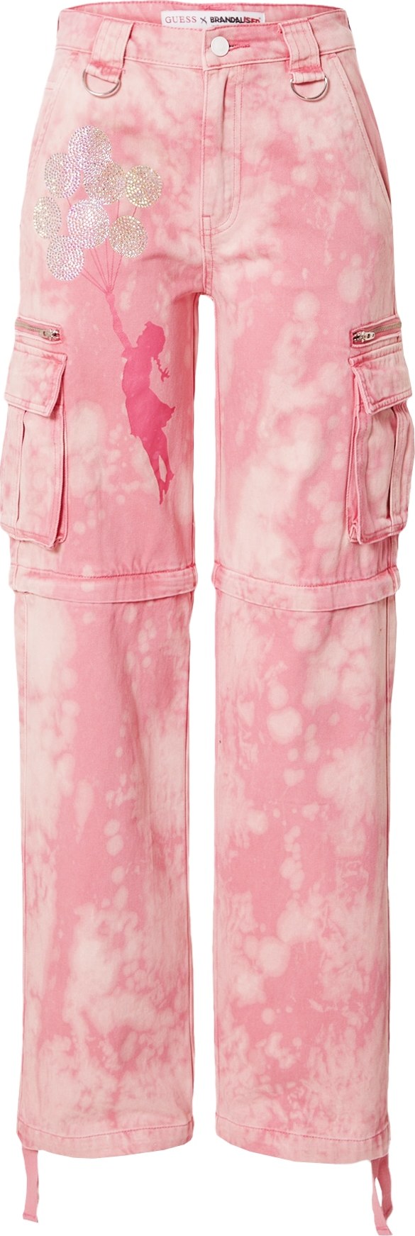 GUESS Džíny s kapsami 'MALIA' pink / růžová / pastelově růžová