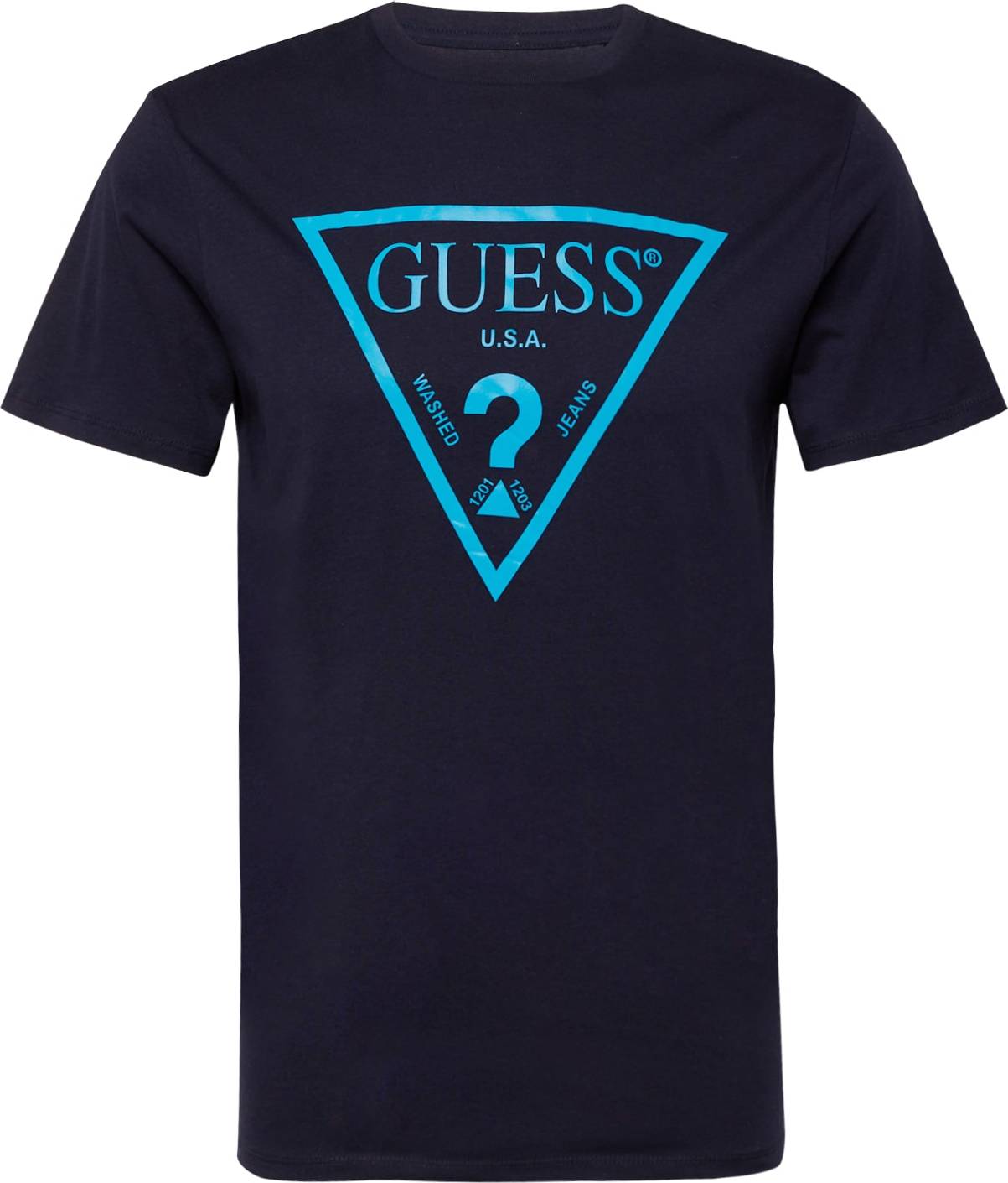 GUESS Tričko námořnická modř / azurová