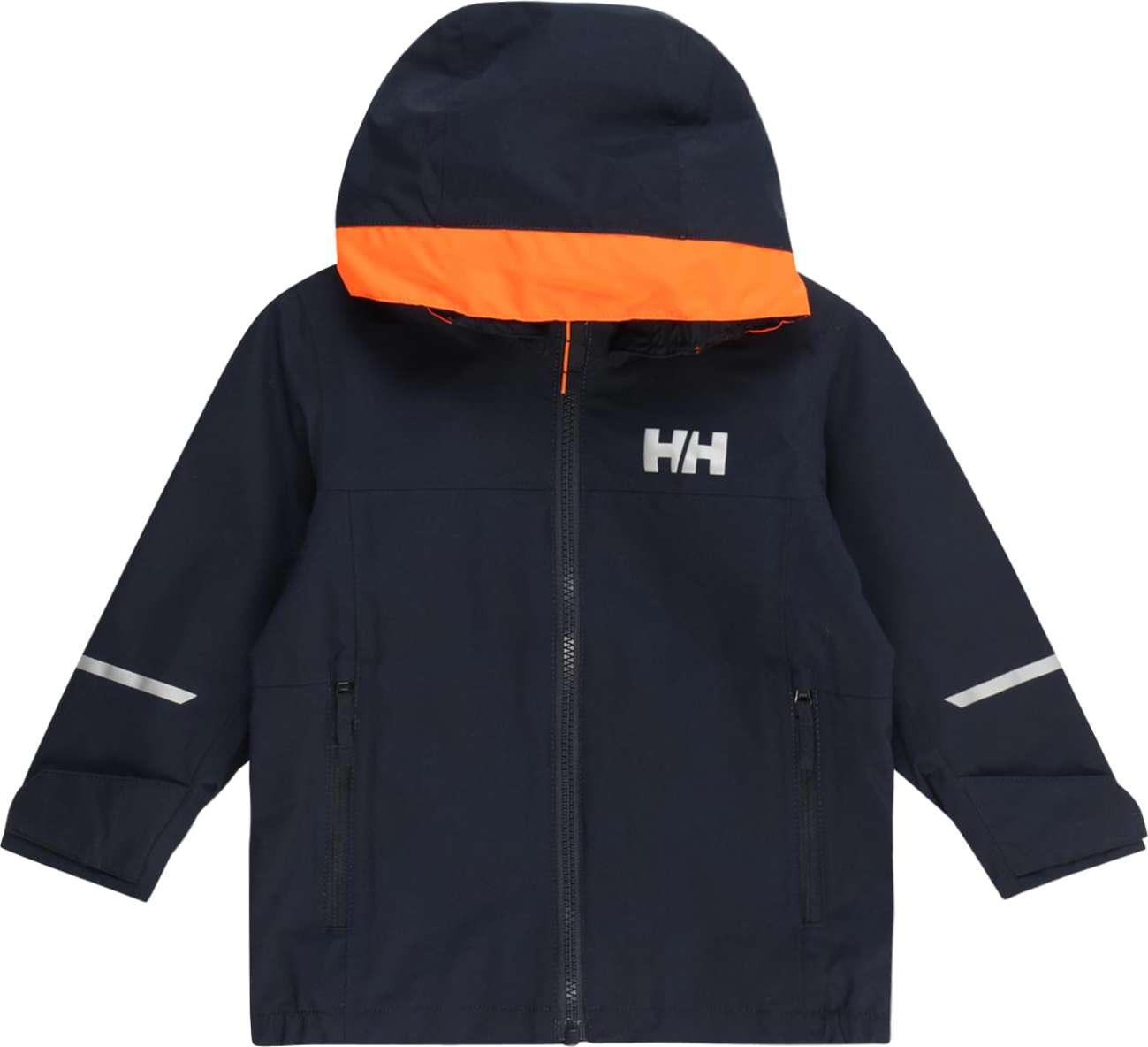 HELLY HANSEN Outdoorová bunda 'SHELTER' námořnická modř / stříbrně šedá / oranžová