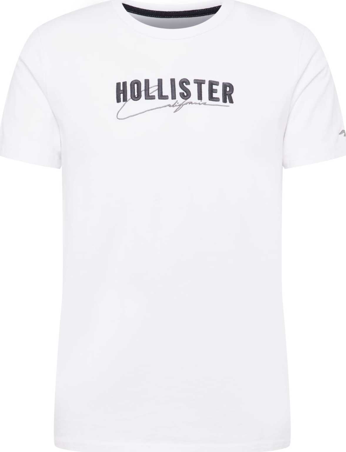 HOLLISTER Tričko černá / bílá