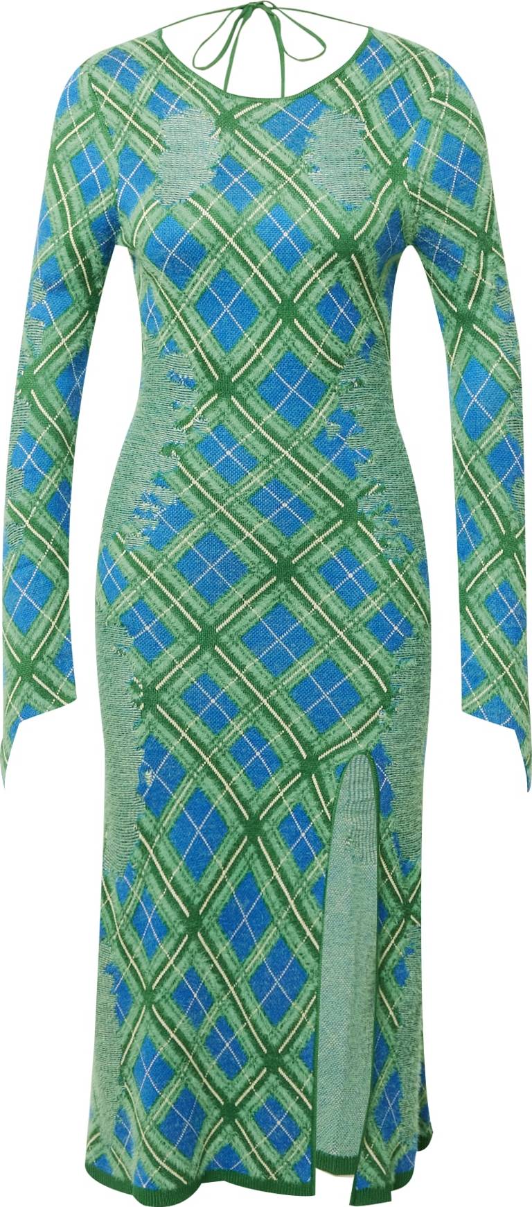 House of Sunny Úpletové šaty modrá / mátová / trávově zelená